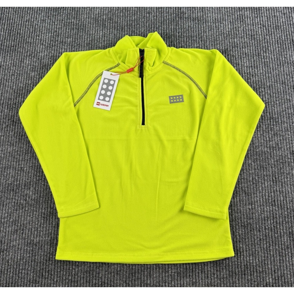 NWT LEGO Wear Kids Fleece Pullover Size 140 10 Years 1/4 Zip Neon LWSINCLAIR 702